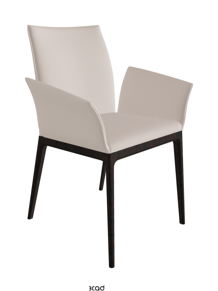 Arcadia Dining Armchair_Dark Wenghe Stained Beech_Soft Leather_Nymph