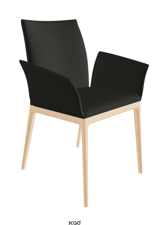 Arcadia Dining Armchair_Natural Stained Beech_Soft Leather_Smoke