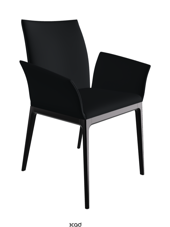 Arcadia Dining Armchair_Matt Black_Soft Leather_Atlantico