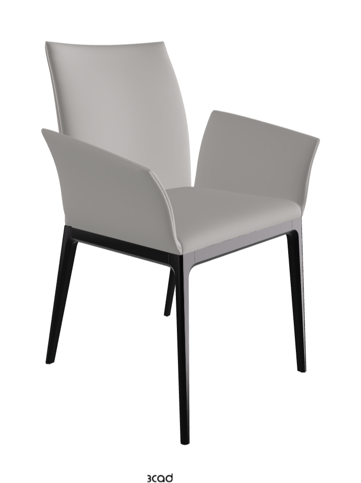 Arcadia Dining Armchair_Matt Black_Soft Leather_Nardo