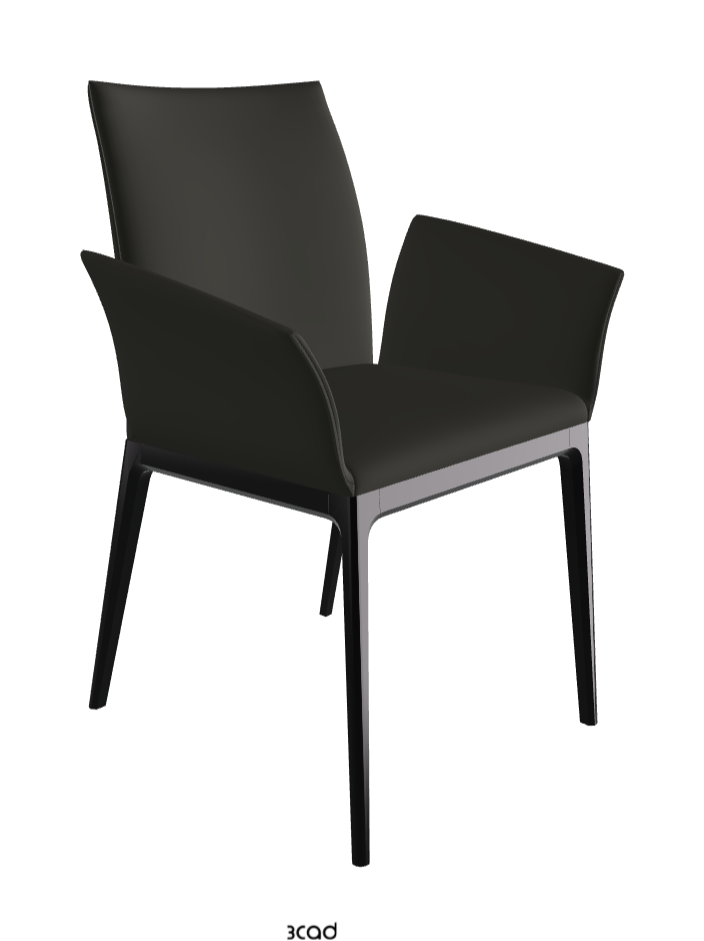 Arcadia Dining Armchair_Matt Black_Synthetic Leather_London