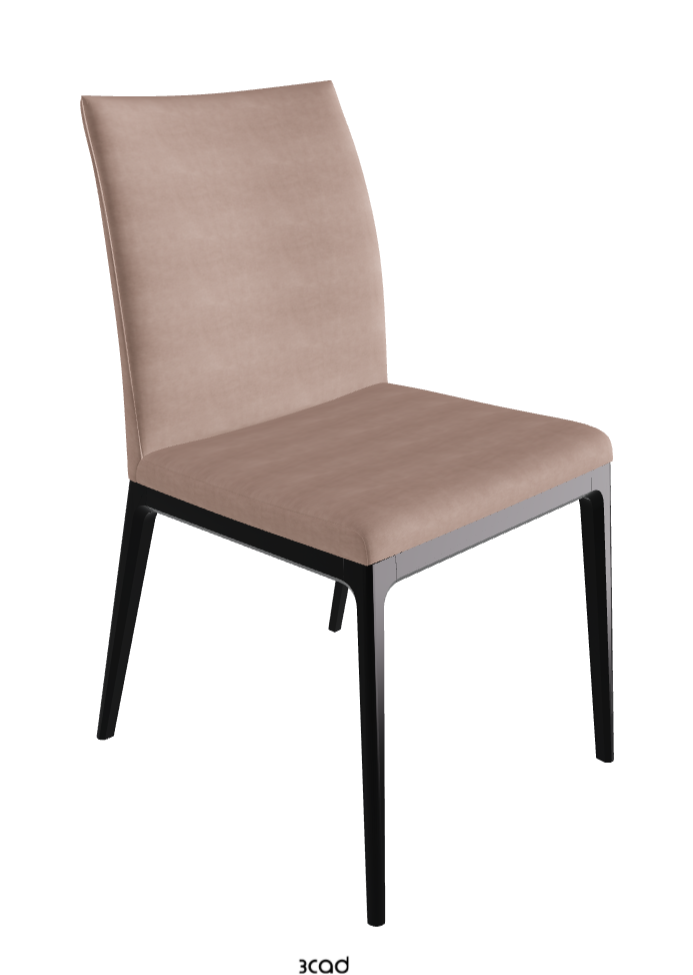 Arcadia Dining Chair_Matt Black_Fabric_B925