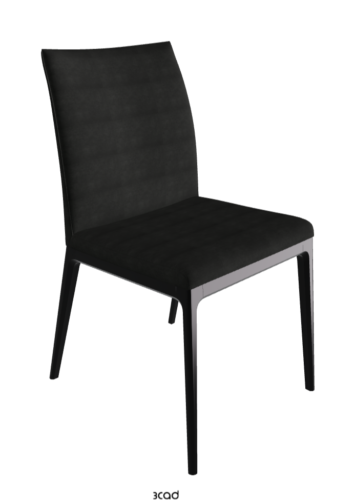 Arcadia Dining Chair_Matt Black_Fabric_B932