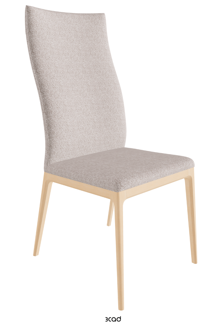 Arcadia High Back Dining Chair_Natural Stained Beech_Fabric_B242