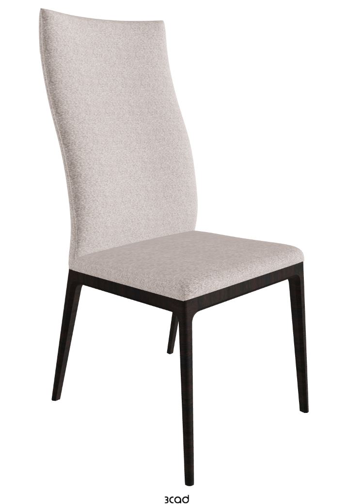Arcadia High Back Dining Chair_Dark Wenghe Stained Beech_Fabric_B242