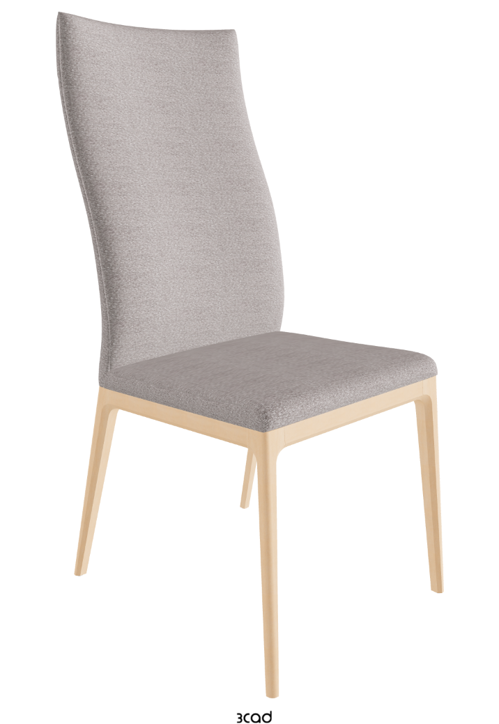 Arcadia High Back Dining Chair_Natural Stained Beech_Fabric_B243