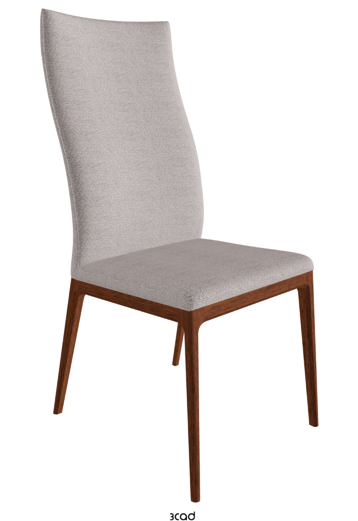 Arcadia High Back Dining Chair_Walnut Canaletto Stained Beech_Fabric_B243