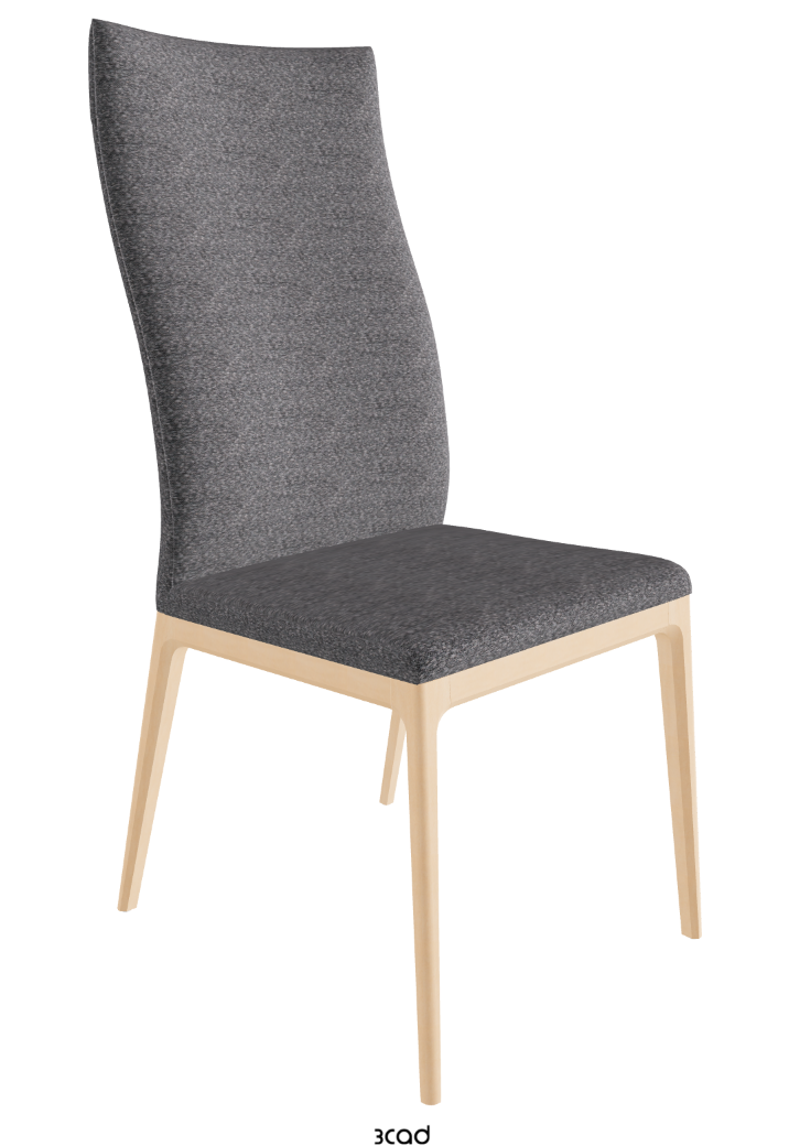 Arcadia High Back Dining Chair_Natural Stained Beech_Fabric_B244