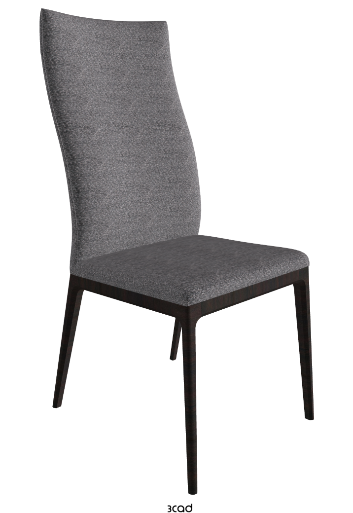 Arcadia High Back Dining Chair_Dark Wenghe Stained Beech_Fabric_B244