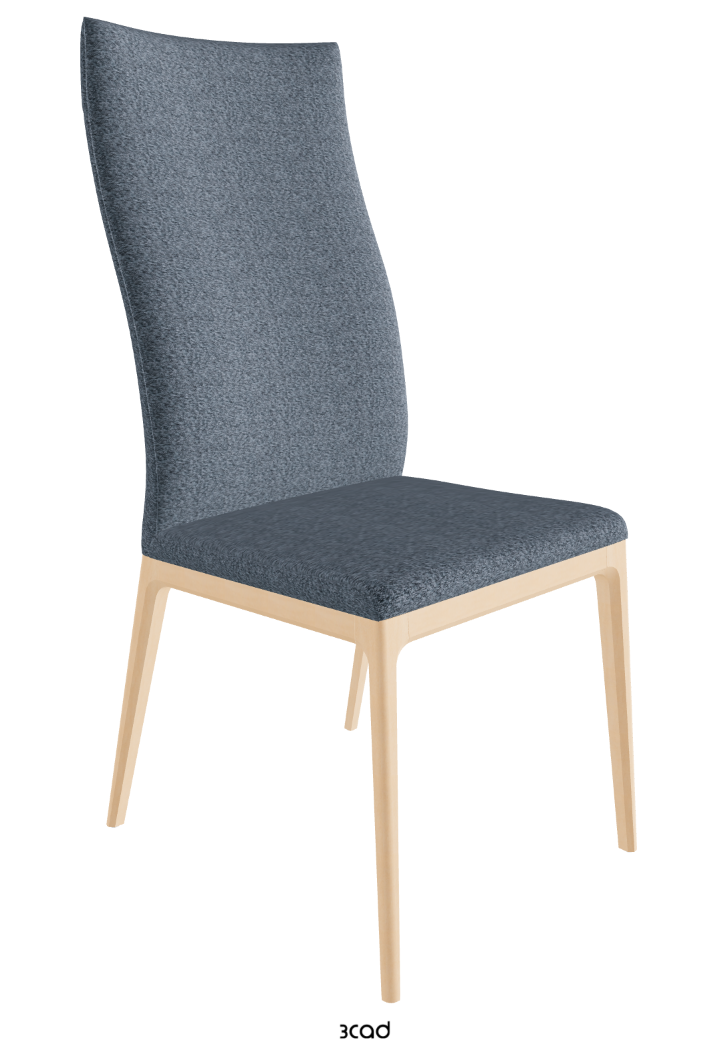 Arcadia High Back Dining Chair_Natural Stained Beech_Fabric_B245