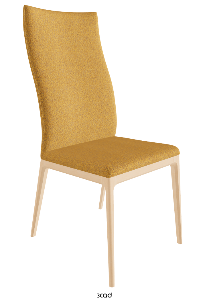 Arcadia High Back Dining Chair_Natural Stained Beech_Fabric_B247