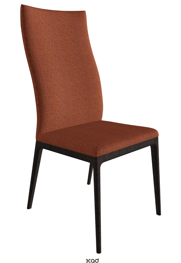 Arcadia High Back Dining Chair_Dark Wenghe Stained Beech_Fabric_B248