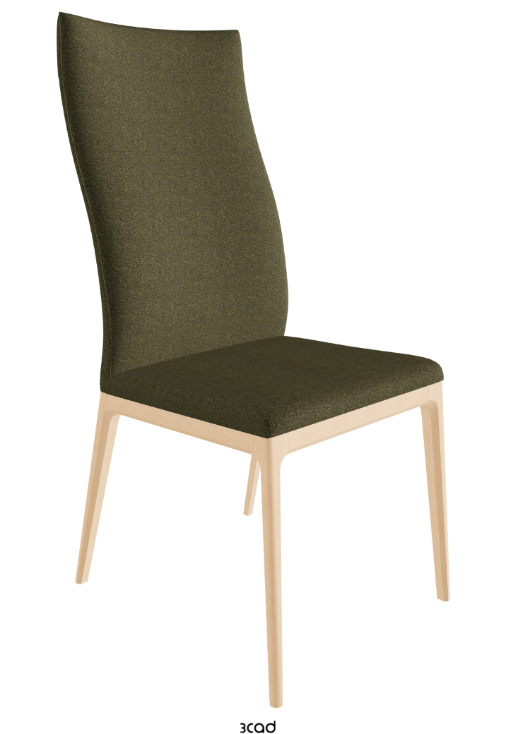 Arcadia High Back Dining Chair_Natural Stained Beech_Fabric_B249