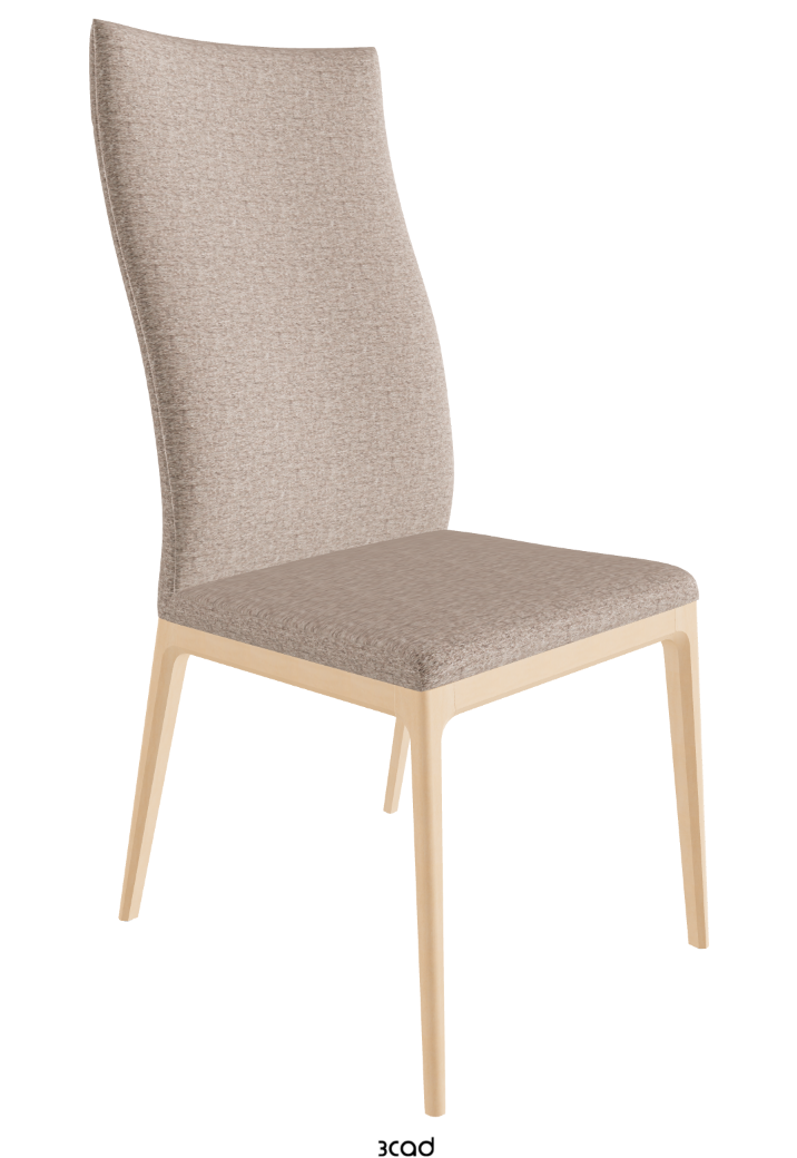 Arcadia High Back Dining Chair_Natural Stained Beech_Fabric_B731
