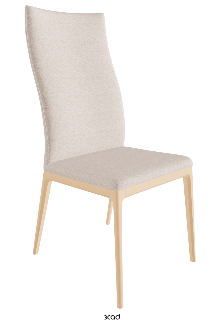 Arcadia High Back Dining Chair_Natural Stained Beech_Fabric_B732