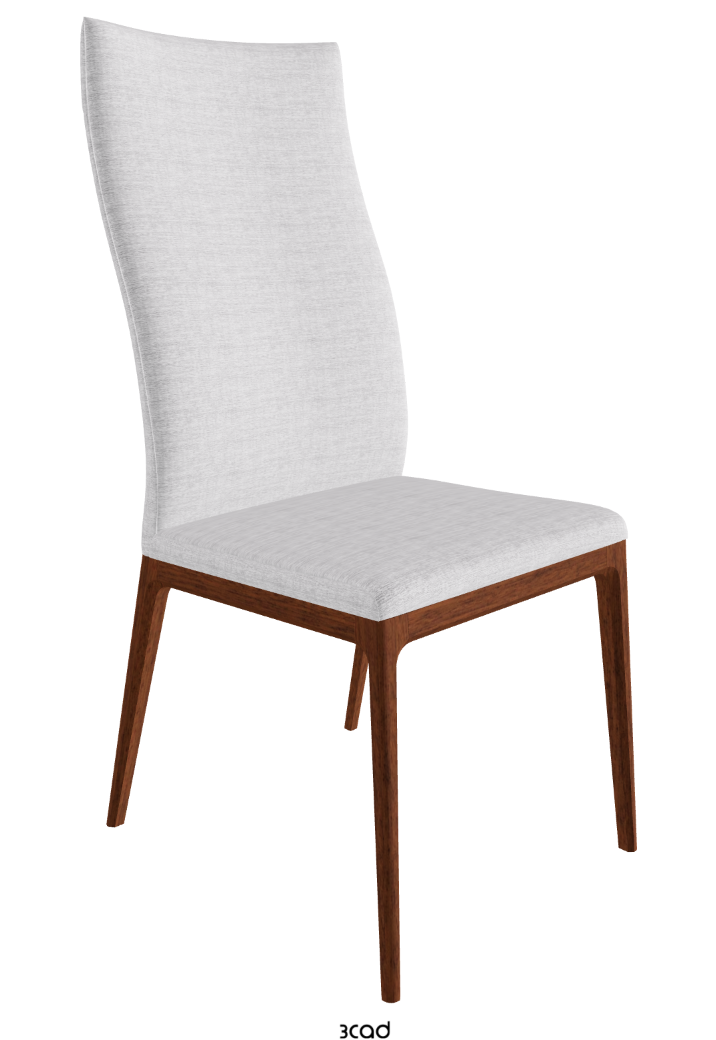 Arcadia High Back Dining Chair_Walnut Canaletto Stained Beech_Fabric_B810