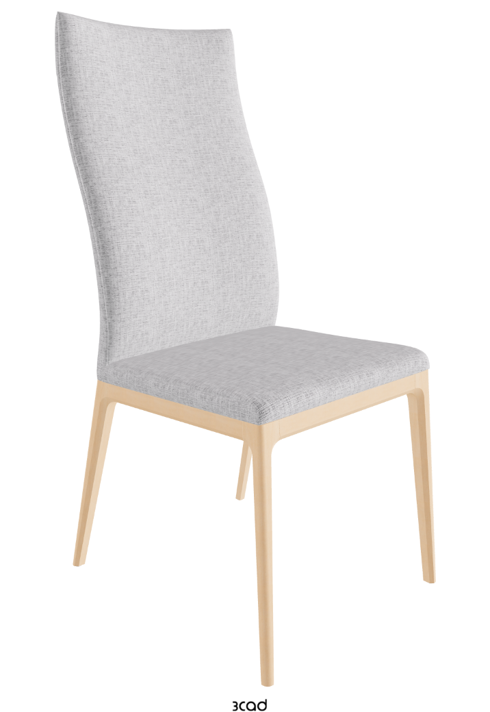 Arcadia High Back Dining Chair_Natural Stained Beech_Fabric_B811