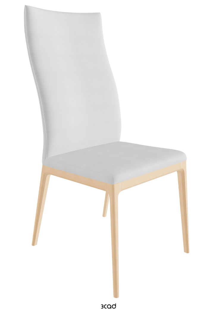 Arcadia High Back Dining Chair_Natural Stained Beech_Fabric_B921