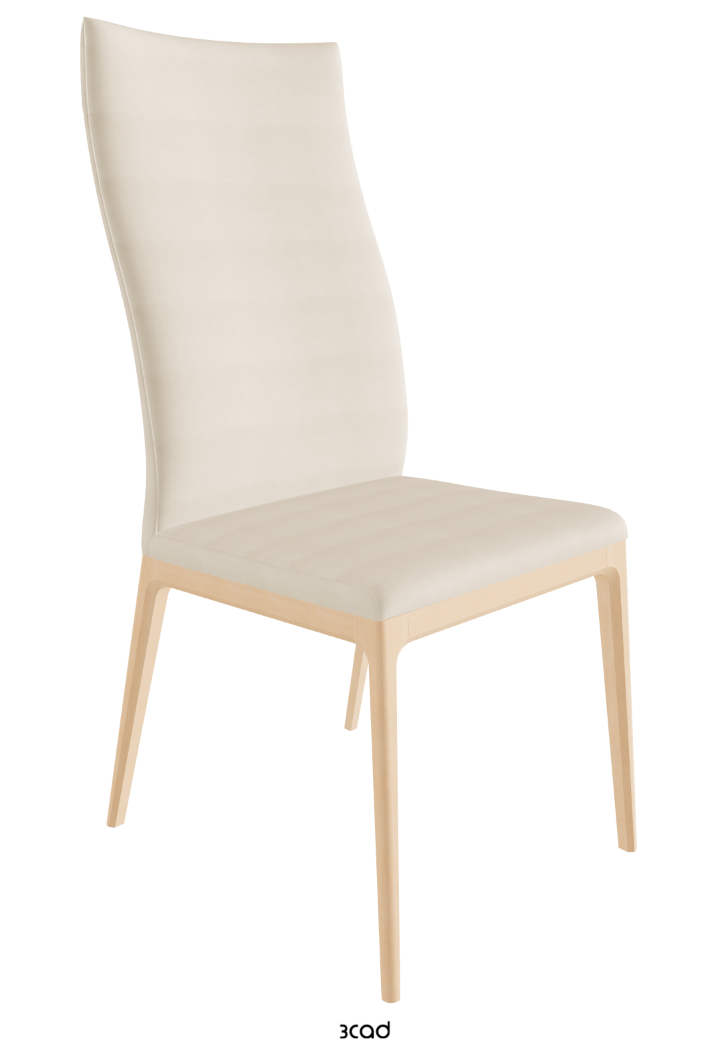 Arcadia High Back Dining Chair_Natural Stained Beech_Fabric_B922