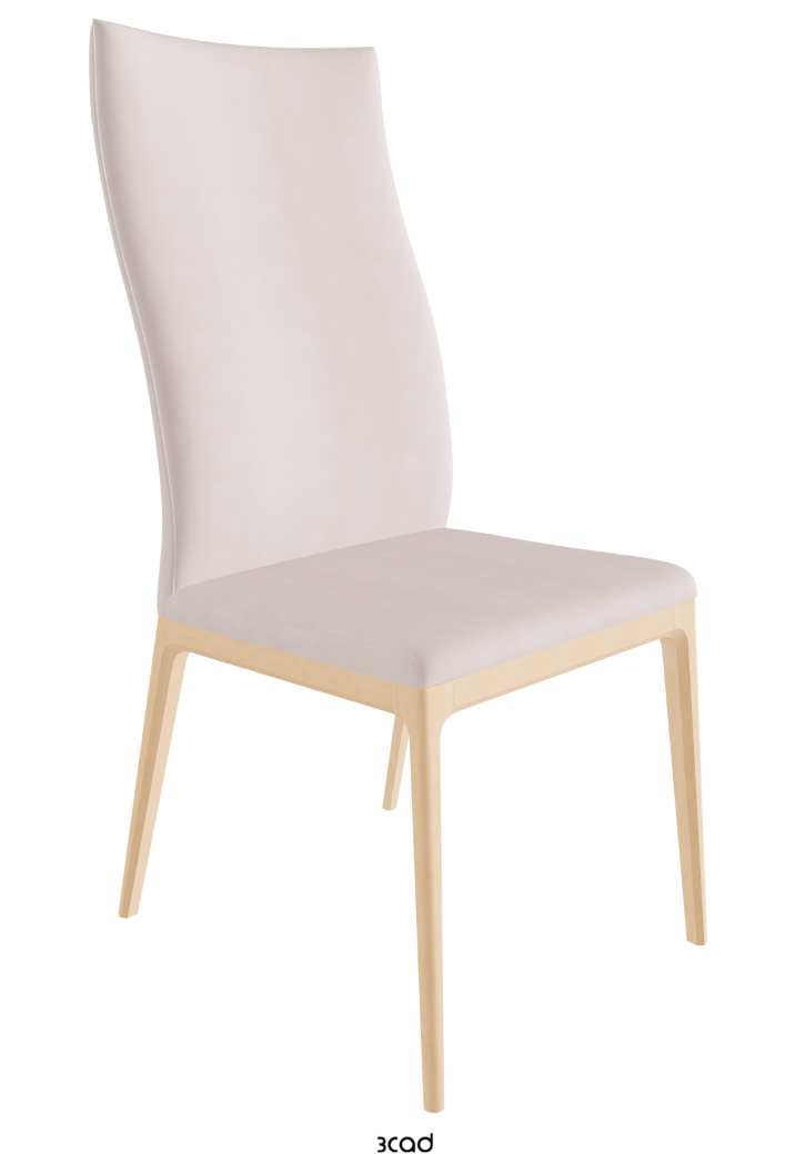 Arcadia High Back Dining Chair_Natural Stained Beech_Fabric_B923