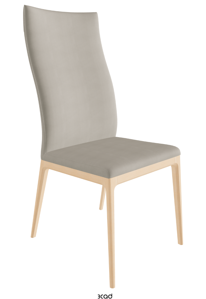 Arcadia High Back Dining Chair_Natural Stained Beech_Fabric_B924