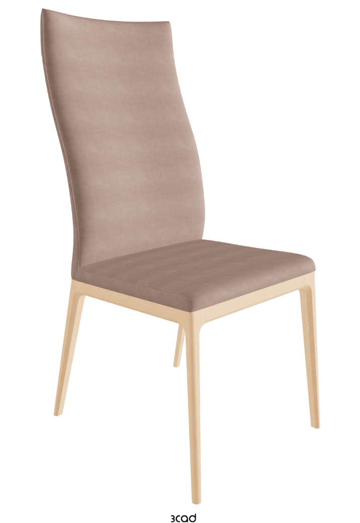 Arcadia High Back Dining Chair_Natural Stained Beech_Fabric_B925