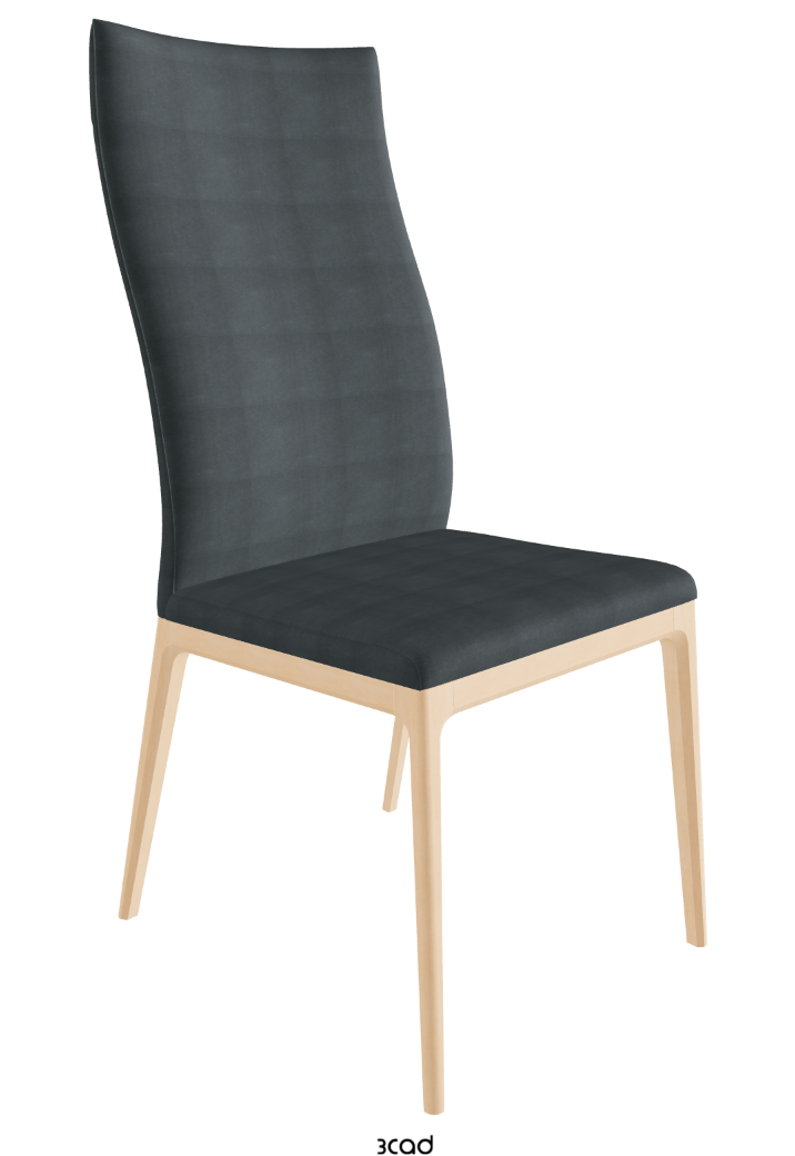 Arcadia High Back Dining Chair_Natural Stained Beech_Fabric_B927
