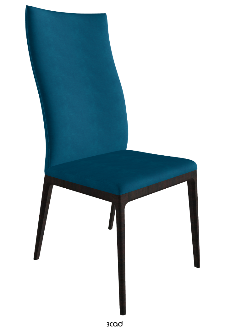 Arcadia High Back Dining Chair_Dark Wenghe Stained Beech_Fabric_B928