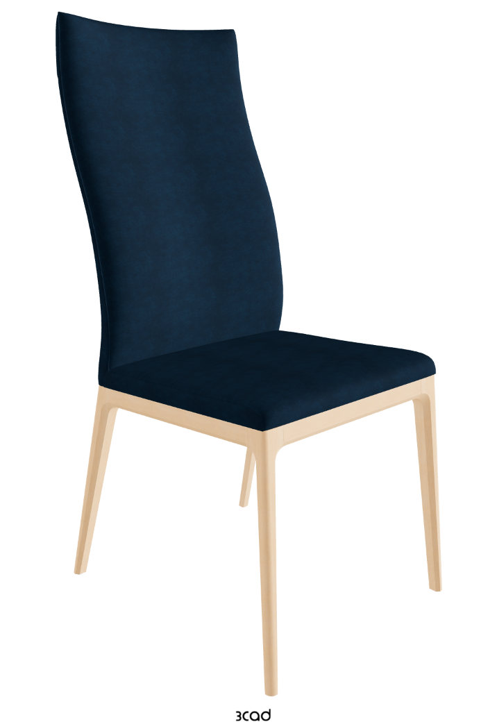 Arcadia High Back Dining Chair_Natural Stained Beech_Fabric_B929