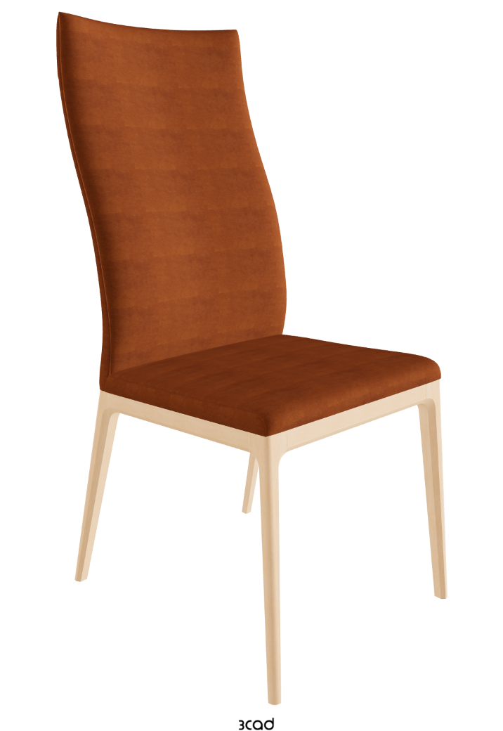 Arcadia High Back Dining Chair_Natural Stained Beech_Fabric_B930