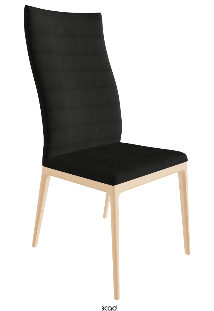 Arcadia High Back Dining Chair_Natural Stained Beech_Fabric_B932