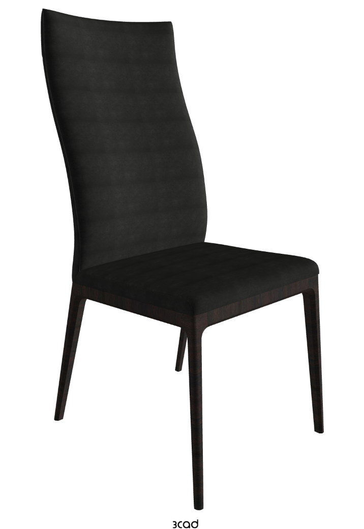 Arcadia High Back Dining Chair_Dark Wenghe Stained Beech_Fabric_B932