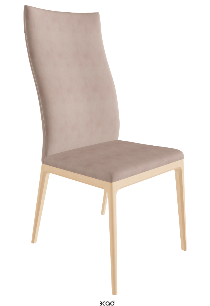 Arcadia High Back Dining Chair_Natural Stained Beech_Micro Nubuk_Dusty Rose