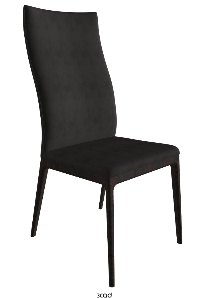 Arcadia High Back Dining Chair_Dark Wenghe Stained Beech_Micro Nubuk_Charcoal