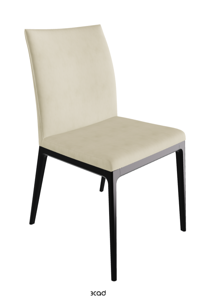 Arcadia Dining Chair_Matt Black_Micro Nubuk_Beige