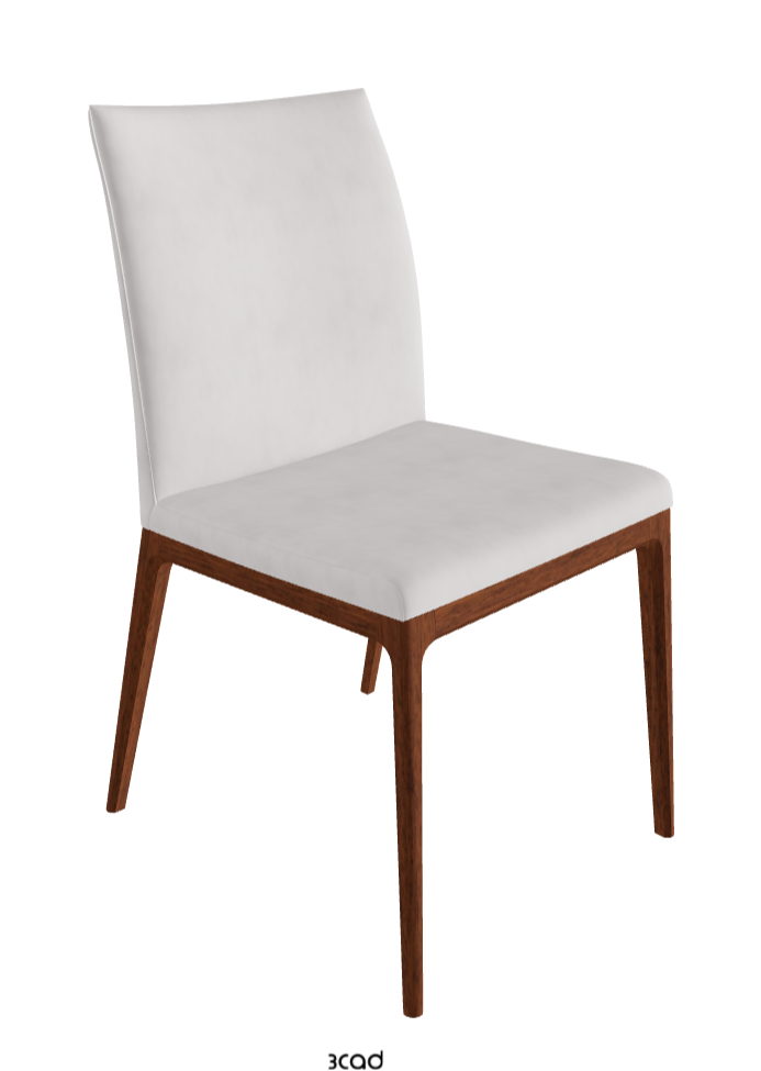 Arcadia Dining Chair_Walnut Canaletto Stained Beech_Micro Nubuk_White