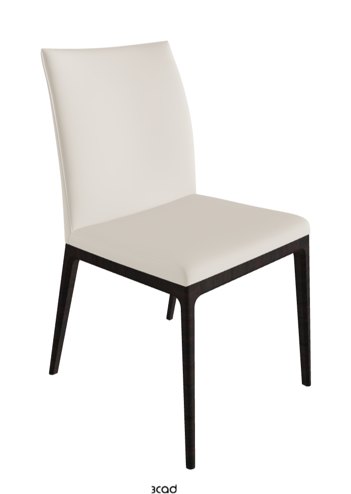 Arcadia Dining Chair_Dark Wenghe Stained Beech_Glove Soft Leather_Ecru