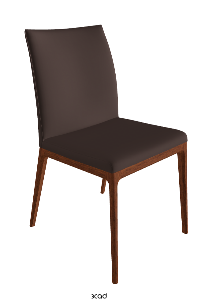 Arcadia Dining Chair_Walnut Canaletto Stained Beech_Soft Leather_Marrone