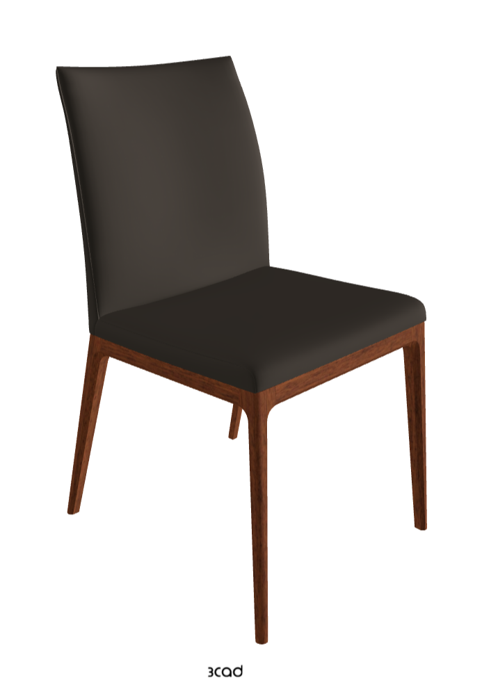 Arcadia Dining Chair_Walnut Canaletto Stained Beech_Synthetic Leather_Fossil