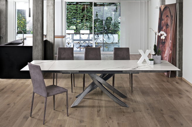 Bontempi Casa Artistico 20.59 Rectangular Extendable Dining Table