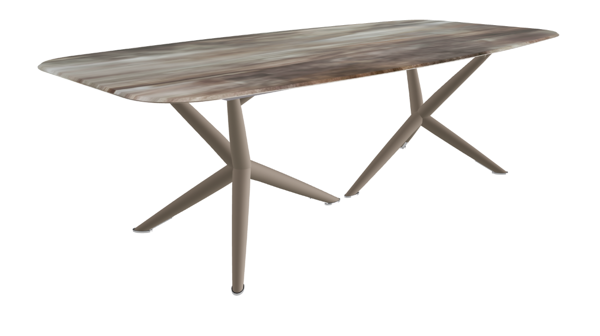 Cattelan Italia Atlantis Crystalart Rectangular & Barrel-Shaped Dining Table