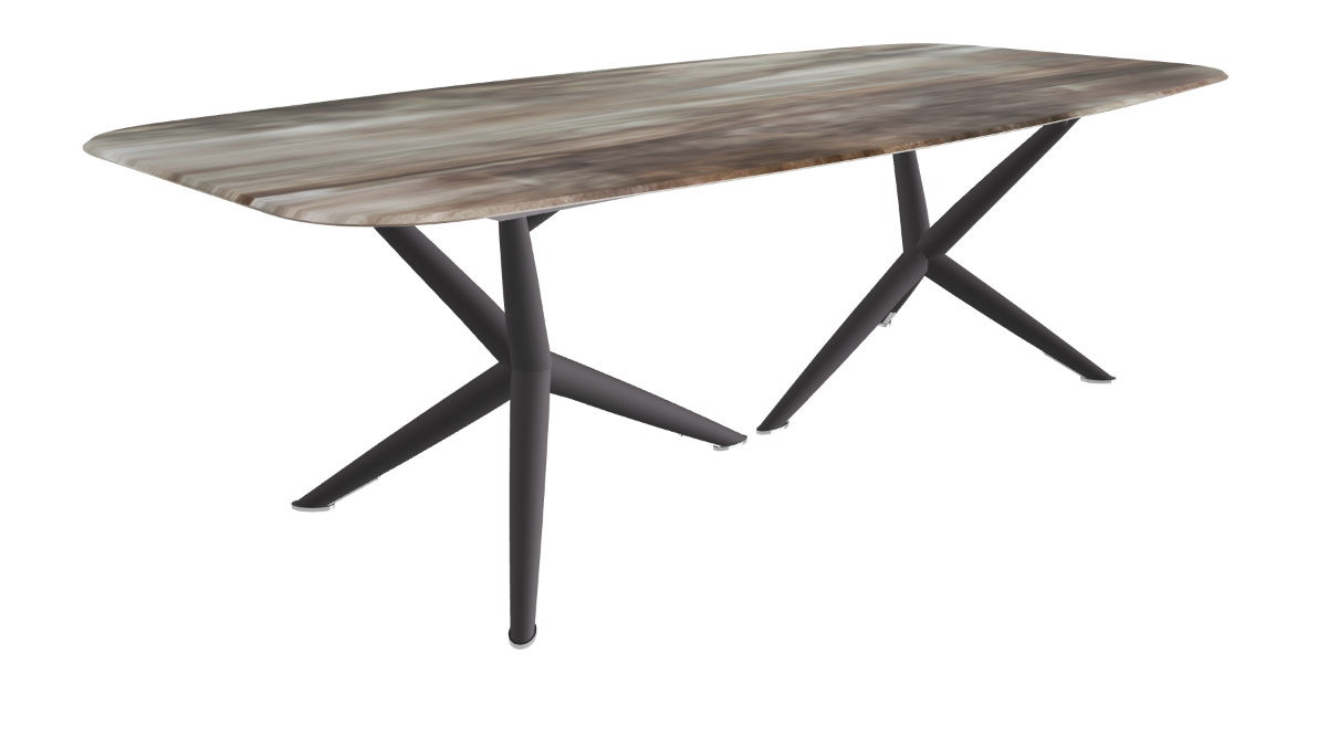 Cattelan Italia Atlantis Crystalart Rectangular & Barrel-Shaped Dining Table