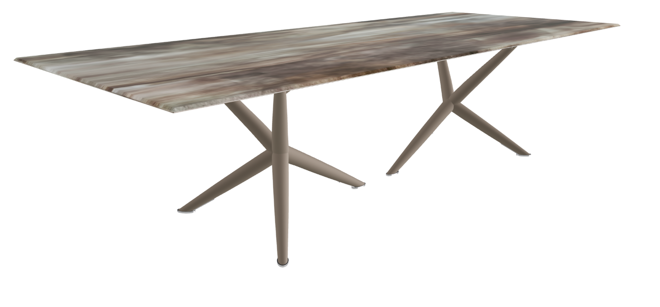 Cattelan Italia Atlantis Crystalart Rectangular & Barrel-Shaped Dining Table
