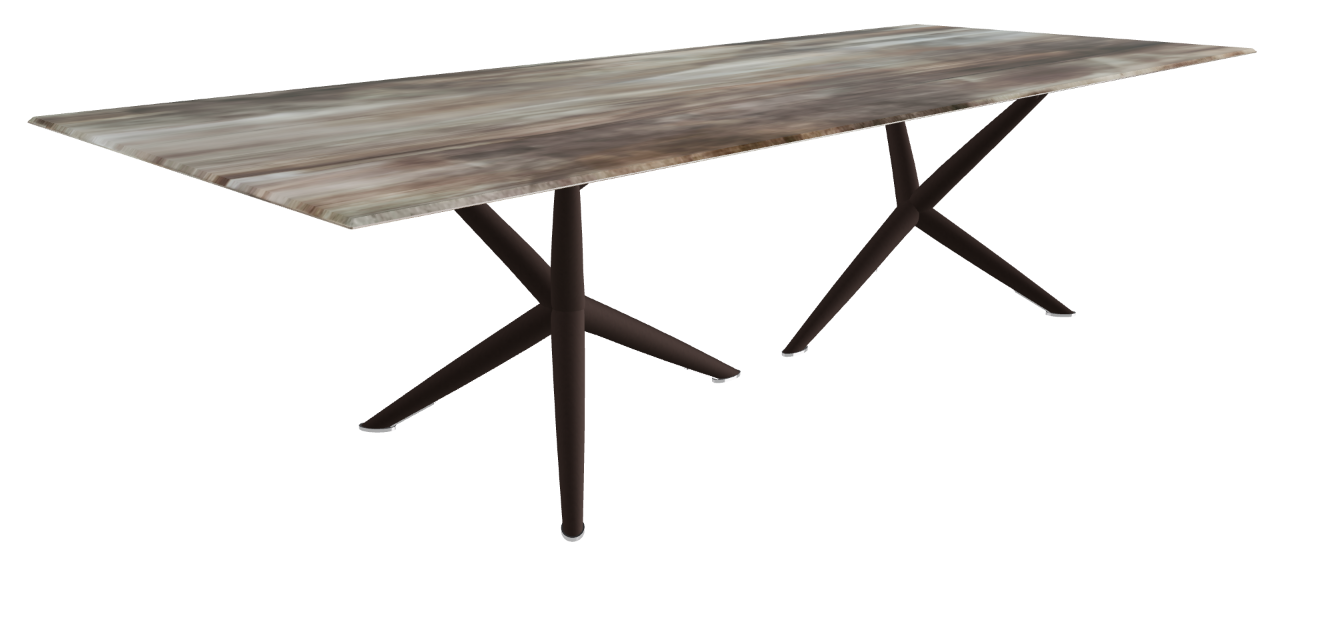 Cattelan Italia Atlantis Crystalart Rectangular & Barrel-Shaped Dining Table