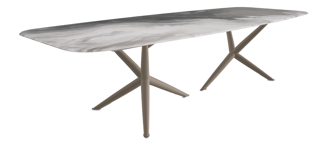 Cattelan Italia Atlantis Crystalart Rectangular & Barrel-Shaped Dining Table