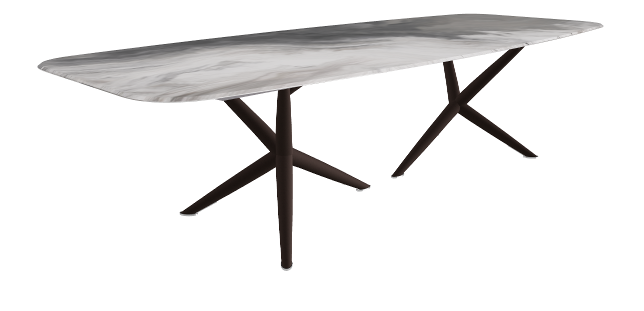 Cattelan Italia Atlantis Crystalart Rectangular & Barrel-Shaped Dining Table