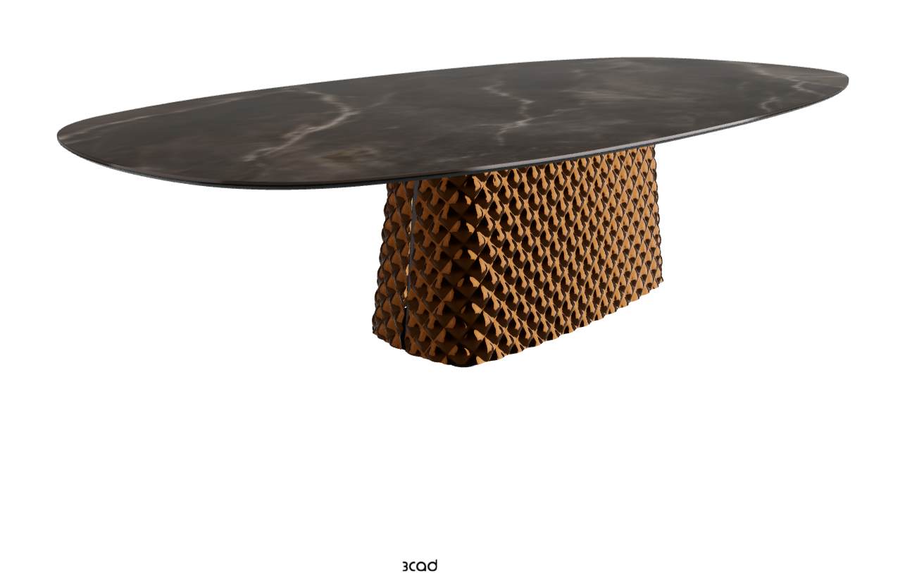 Cattelan Italia Atrium Keramik Polygon & Biscuit Shaped Dining Table