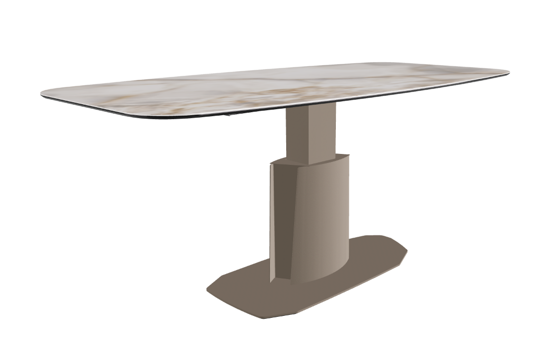 240x120x73 to 105h Barrel Shaped_Alabastro_Titanium Embossed_Extended