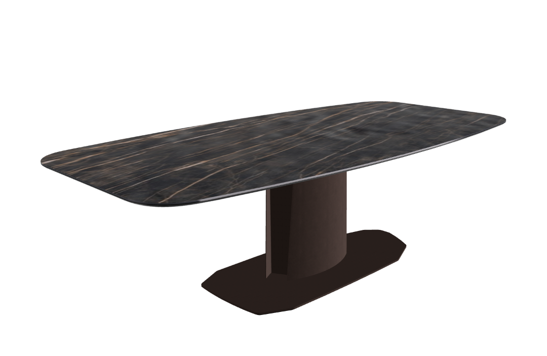 240x120x73 to 105h Barrel Shaped_Matt Portoro_Bronze Embossed_Closed