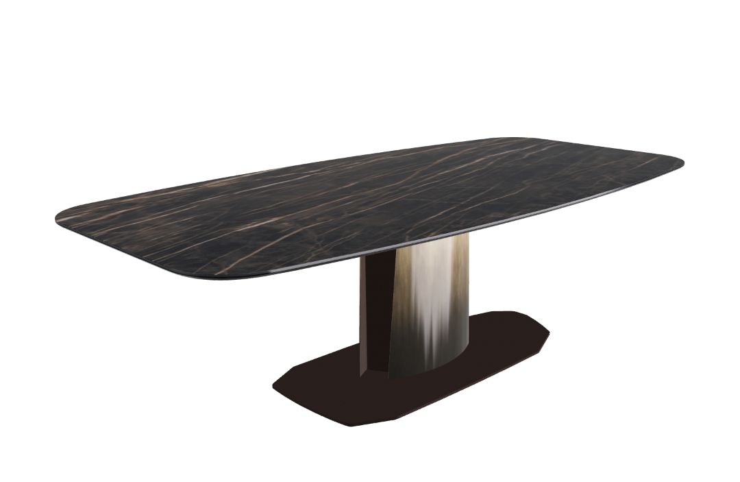 240x120x73 to 105h Barrel Shaped_Glossy Portoro_Oxy Brass_Closed